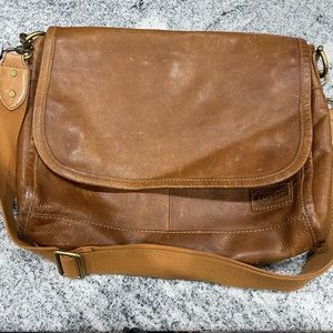 Fossil Leather Messenger Bag